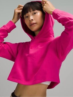 Lululemon All Yours Cropped Hoodie in Sonic Pink